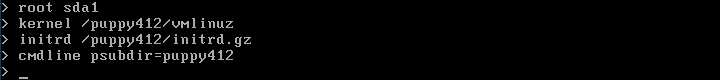 root,initrd,cmdline �R�}���h