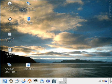 KNOPPIX531CD �f�X�N�g�b�v���