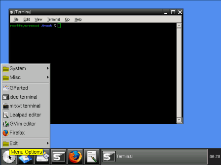 SystemRescueCd 1.0.4 �f�X�N�g�b�v���
