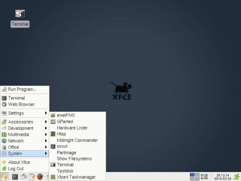 SystemRescueCd 1.5.0 �f�X�N�g�b�v���