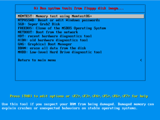 systemrescuecd-x86-3.7.1 System tools �̃X�N���[���V���b�g